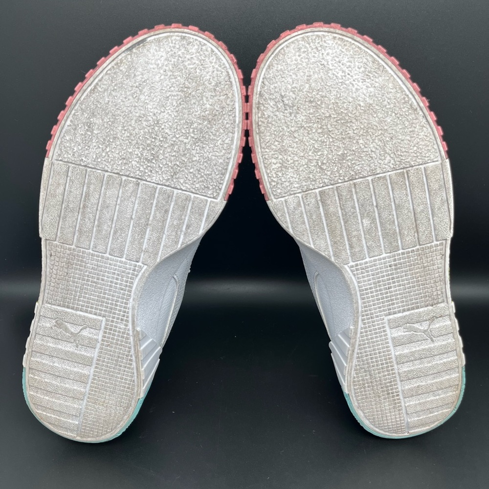 Puma White Sneakers with Pink, Yellow, and Blue Accents - Picture 9 of 10
